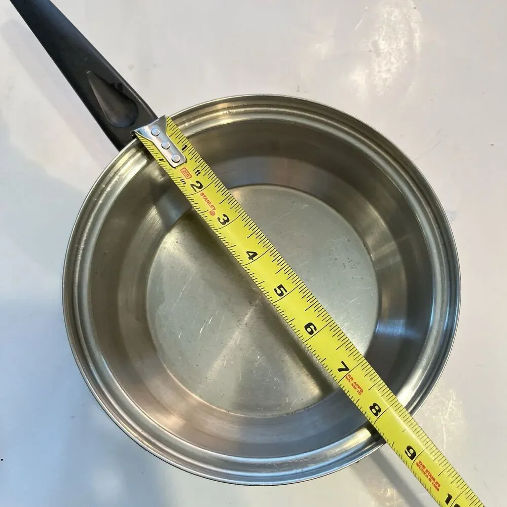 Lustre Craft Cookware Multi-Core 5 Ply Stainless 2qt  8.5” Sauce Pan & Lid USA